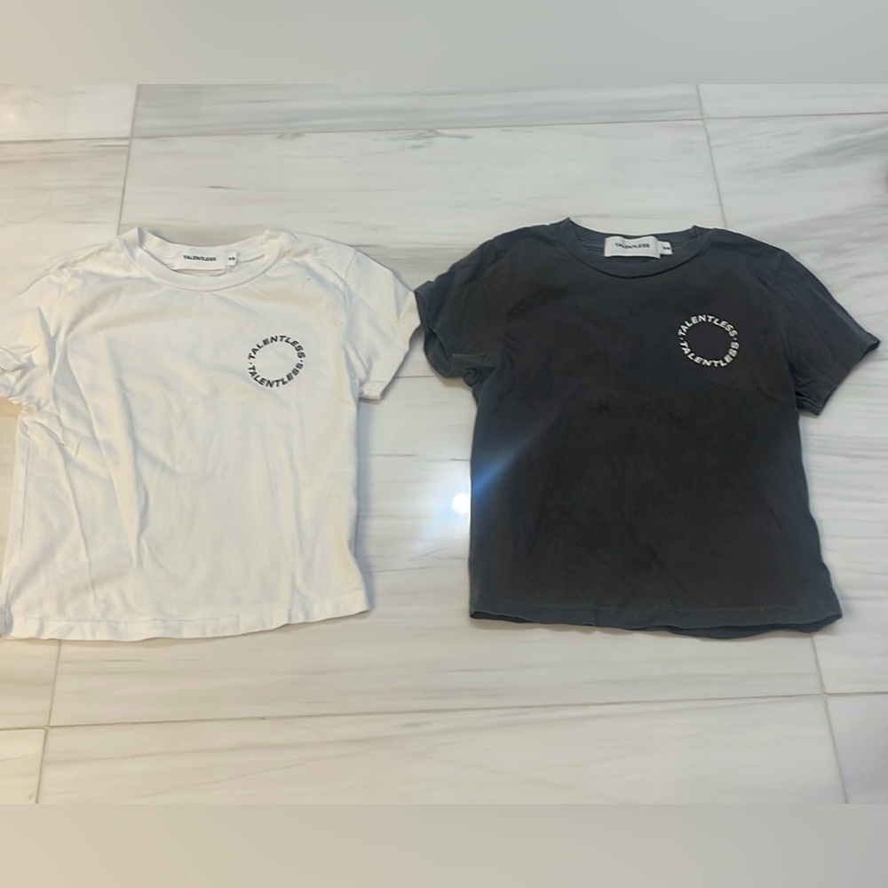 Talentless Circle Logo Baby Tee Shirts set of 2